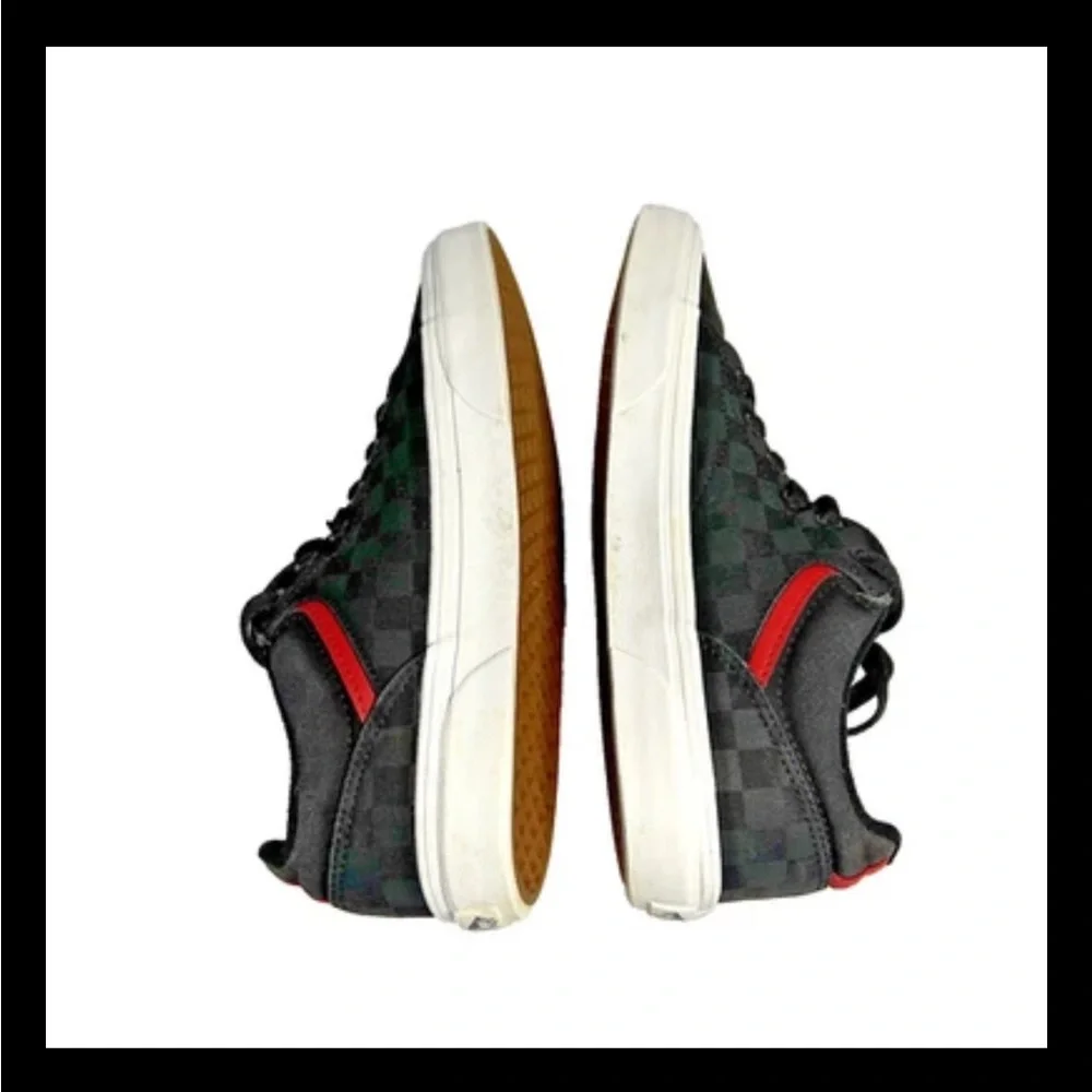 Vans Off The Wall Seldan Black & Red Checkerboard Skate Sneakers Womens 8.5 M 7 - Picture 9 of 12